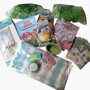 Easter Egg Decorating Party Bundle Kits Table Cover Aprons Gift Bags Favors Lot